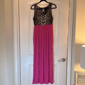 Leopard Pink Maxi Dress
